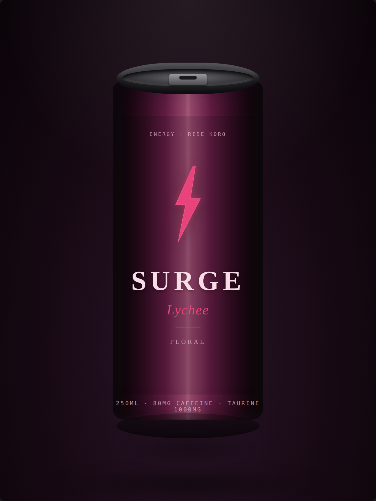SURGE Lychee energy drink can